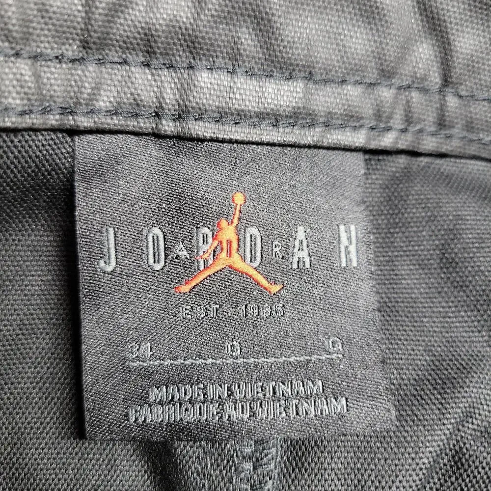 NWOT Jordan Nike x Cactus Jack Shorts Men Sz 34 Black Coated Waxed Travis Scott